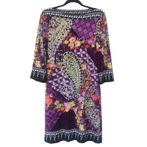 ECI floral geometric shift dress M 8